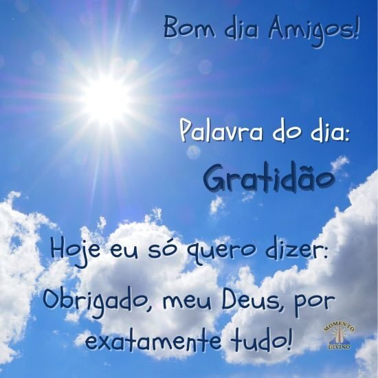 Bom dia amigos