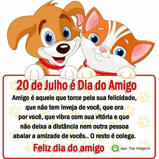 20 de Julho é dia do amigo