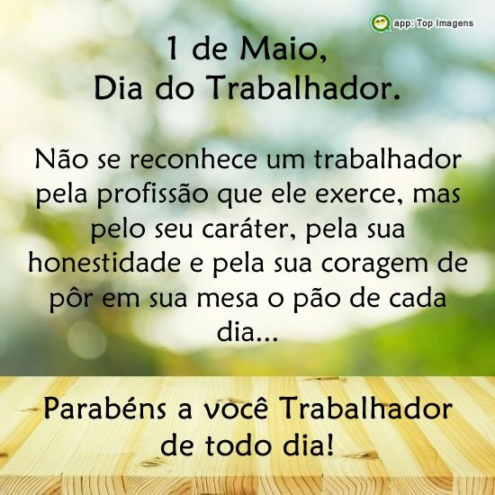 Dia do trabalhador