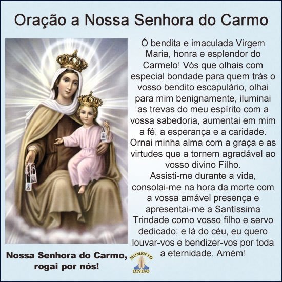 Oração a Nossa Senhora do Carmo