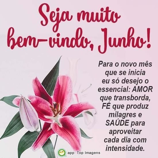 Seja bem-vindo Junho