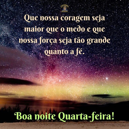 Boa noite Quarta-feira