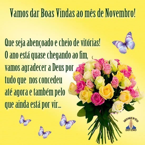 Boas Vindas a Novembro