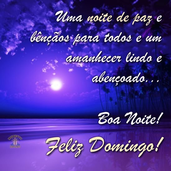 Boa Noite e Feliz Domingo