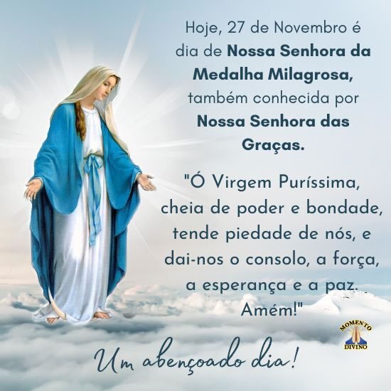 Dia de Nossa Senhora da Medalha Milagrosa