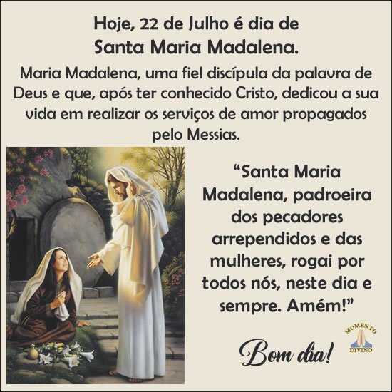Dia de Santa Maria Madalena