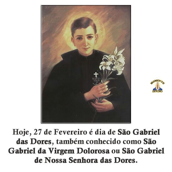 Dia de São Gabriel da Virgem Dolorosa