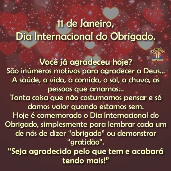 Dia Internacional do Obrigado