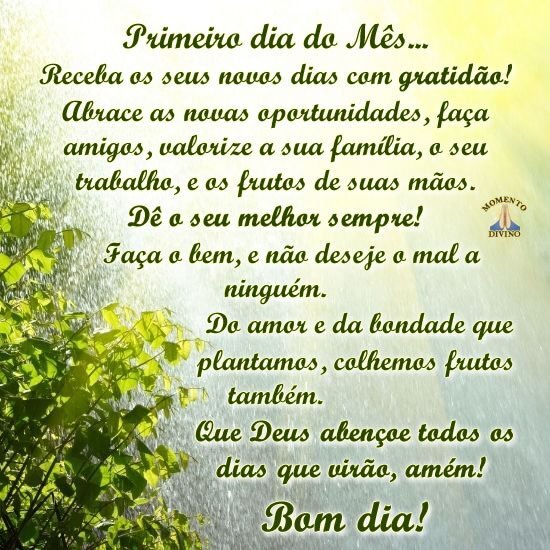 Primeiro dia do Mês