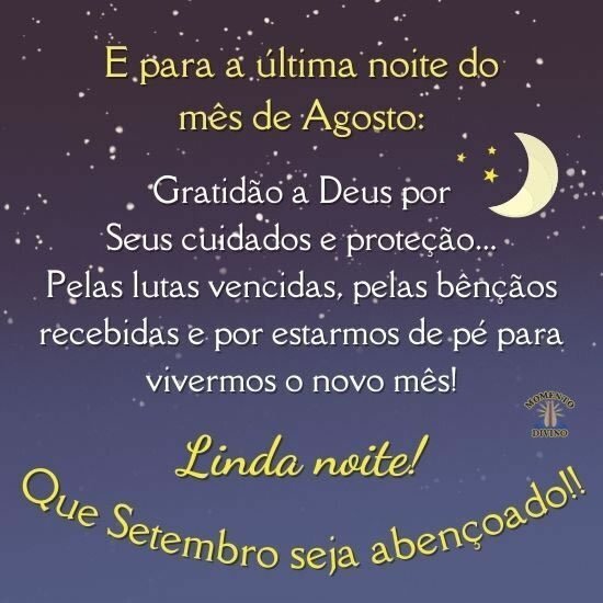 Última noite de Agosto