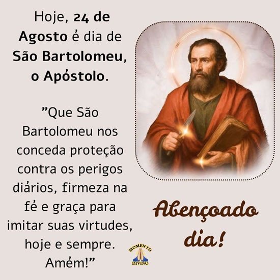 Dia de São Bartolomeu, o Apóstolo