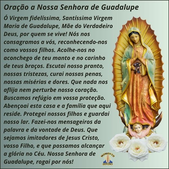 Oração a Nossa Senhora de Guadalupe