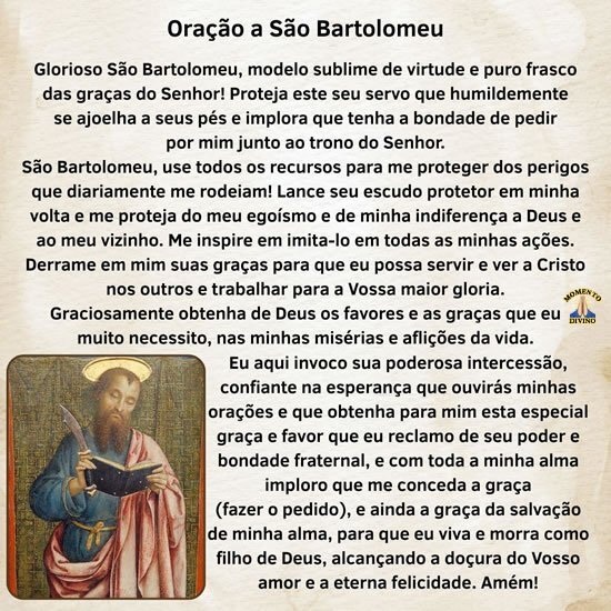 Oração a São Bartolomeu