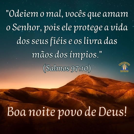 Boa noite povo de Deus