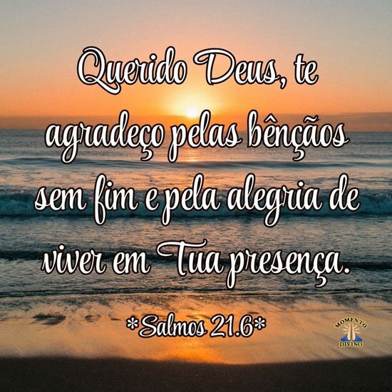 Querido Deus, te agradeço