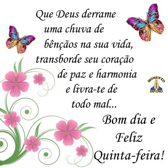 Bom dia Quinta-feira!