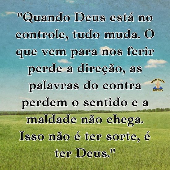 Deus no controle