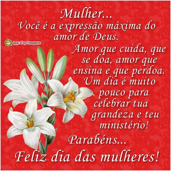 Feliz dia das mulheres