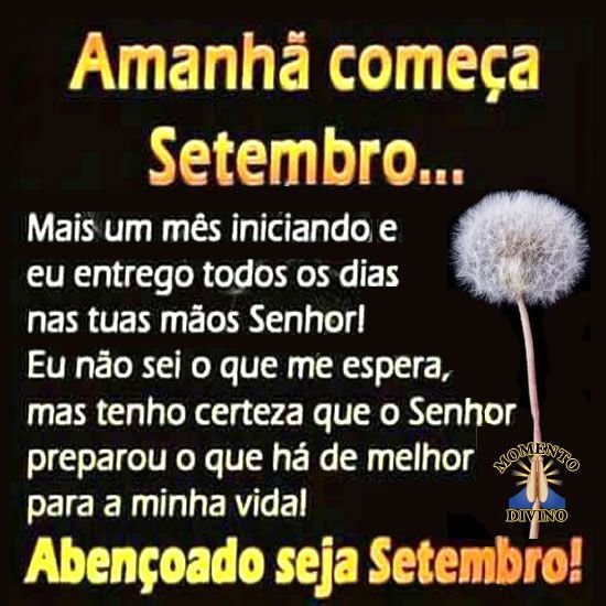 Amanhã começa Setembro