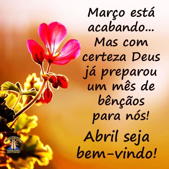 Março está acabando