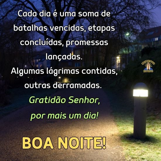 Boa noite com Gratidão