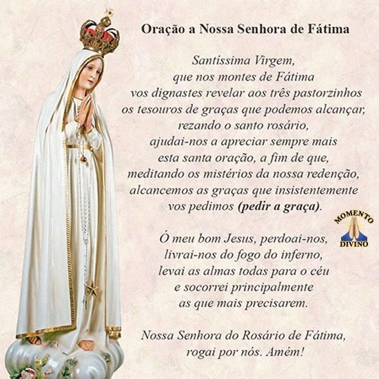 Oração a Nossa Senhora de Fátima