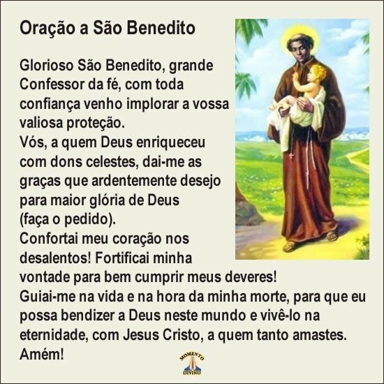 Oração a São Benedito