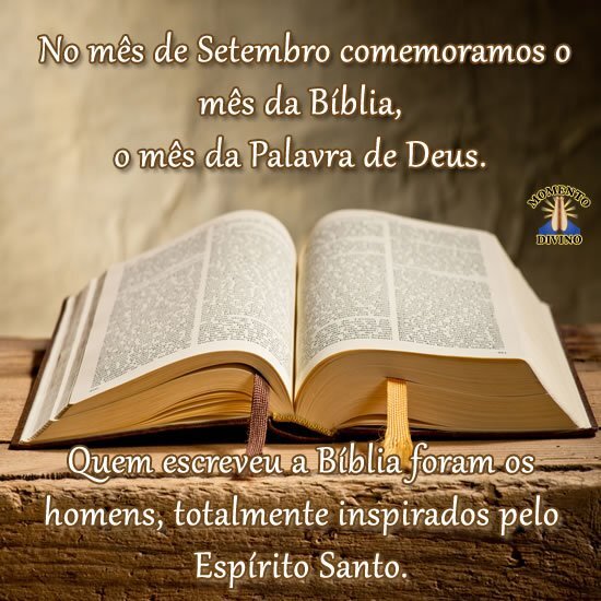 Setembro é o mês da Bíblia - Momento Divino - 4856