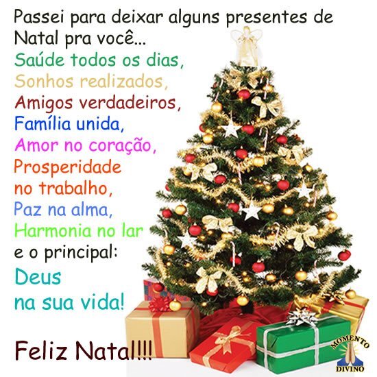 Feliz Natal! Mensagem para uma pessoa ou grupo. WhatsApp/Facebook